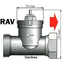 LUPUSEC - Heizkörperadapter für Danfoss RAV-Ventile - 12174